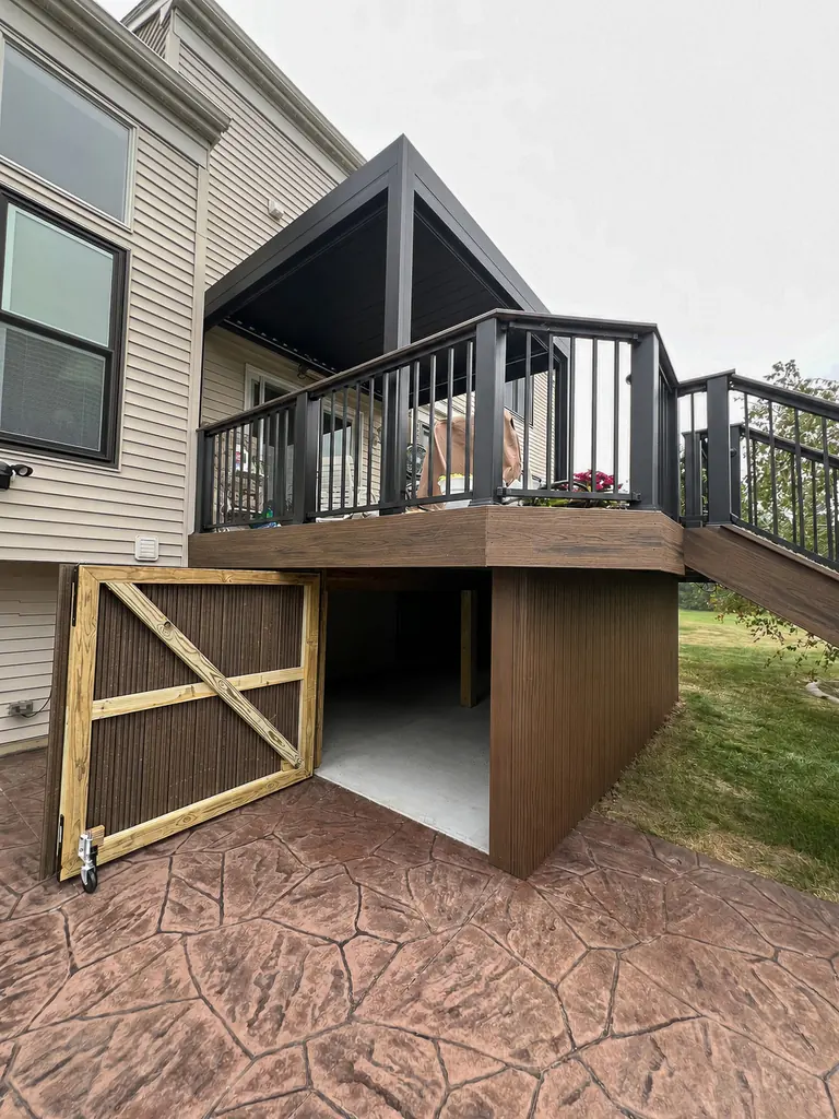 Trex Composite Deck Skirting with Sliding Barn Door Access — photo 1