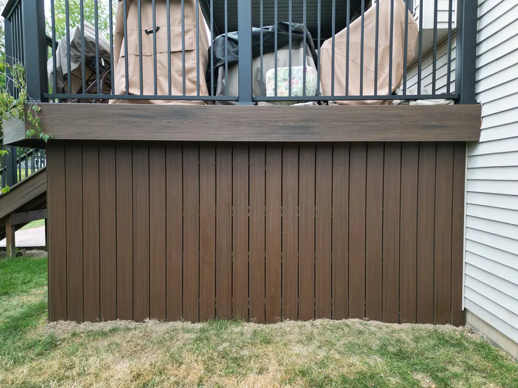 Trex Composite Deck Skirting with Sliding Barn Door Access — thumbnail 2