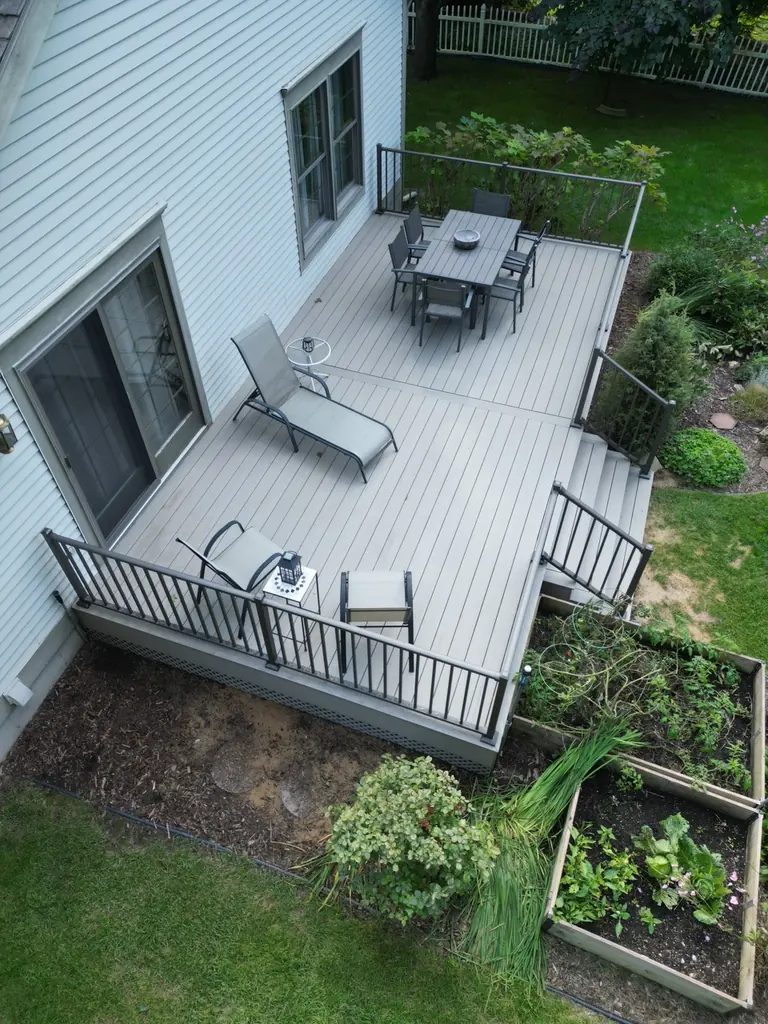 TimberTech Weathered Oak Deck with Westbury Tuscany Railing — thumbnail 4