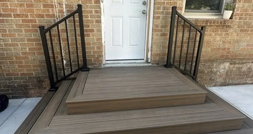 Concrete Pad & Wrap-Around Composite Staircase