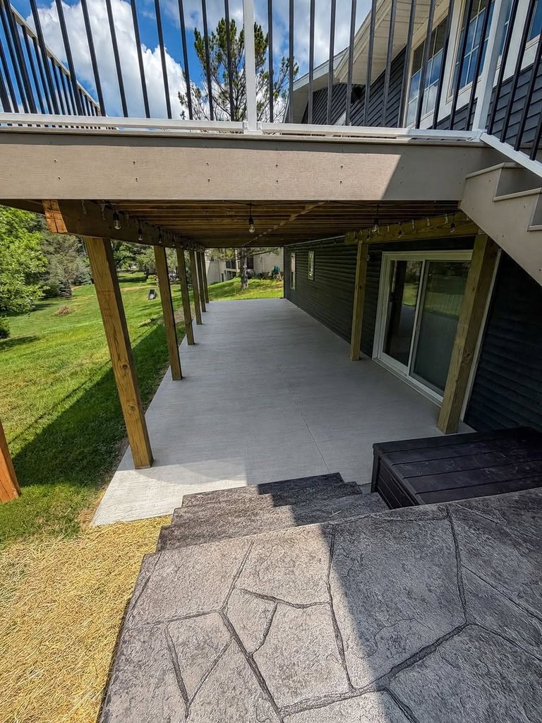 Forest Hills Deck with Stamped Concrete Patio — thumbnail 4