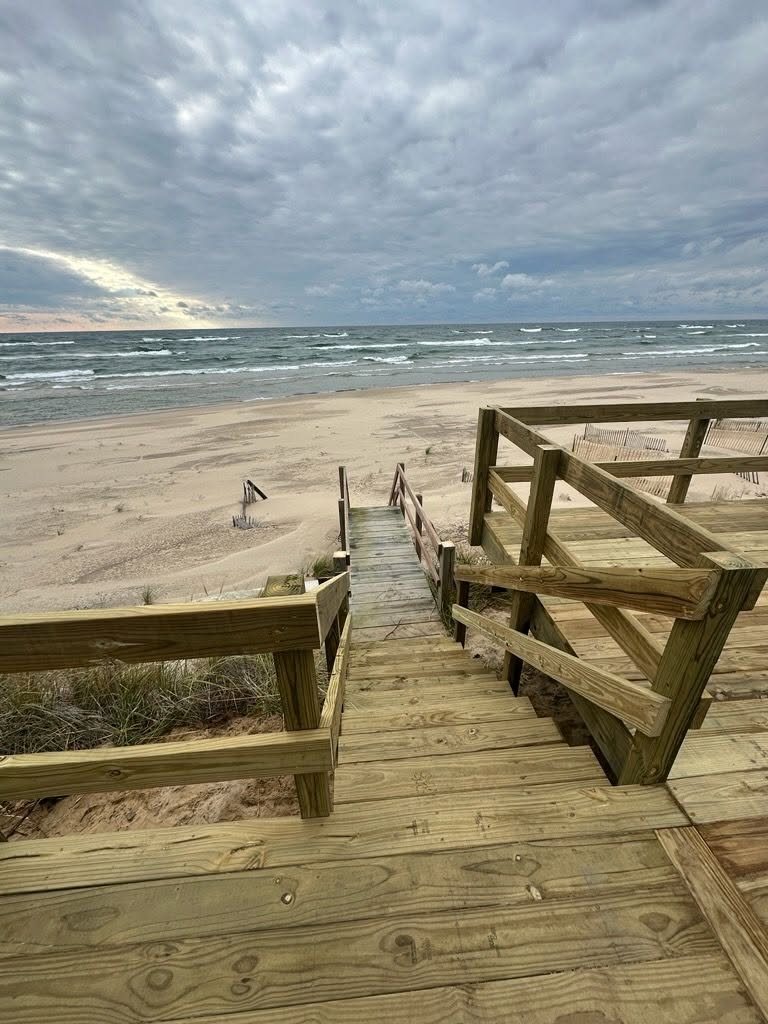 Lake Michigan Dune Staircase with Storage Bench — thumbnail 4