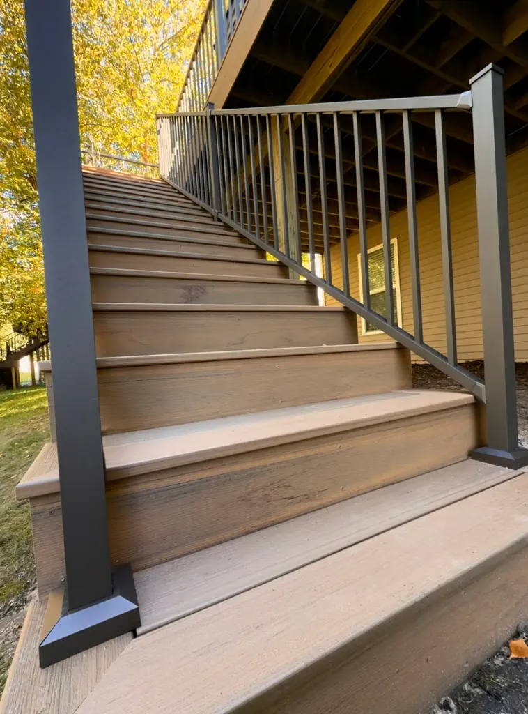 28' x 12' Composite Deck with Stairs to Grade — thumbnail 2