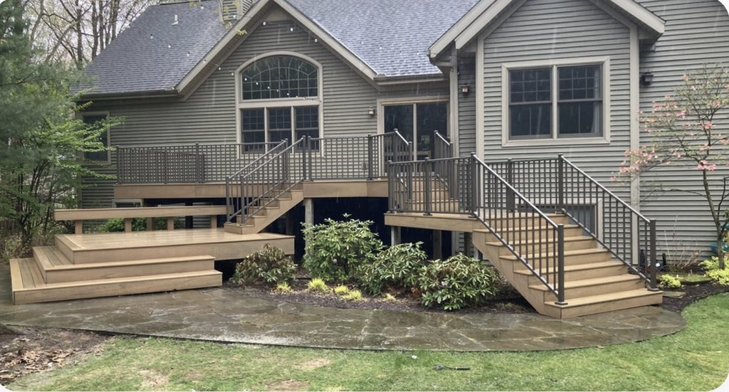 Multi-Tier Composite Deck with Dual Staircases — photo 1