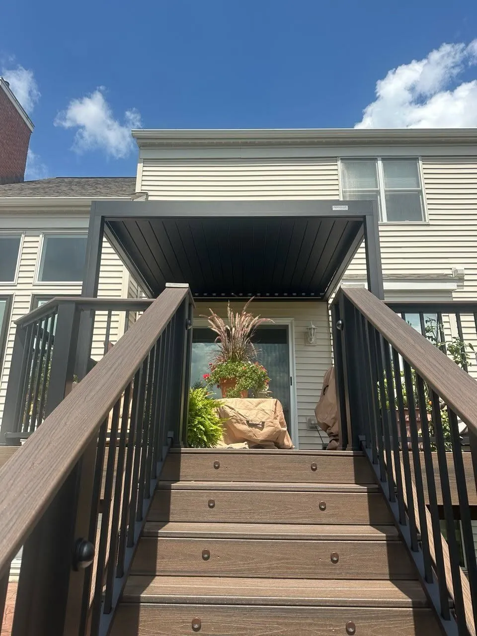 Deck with Pergolux Retractable Pergola