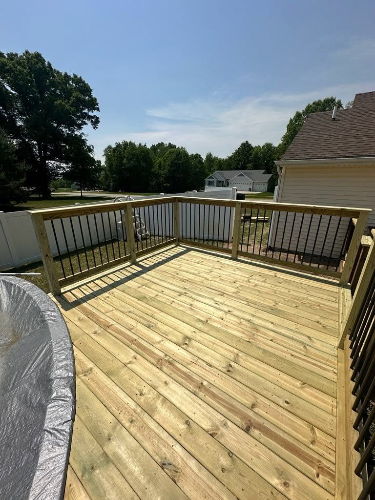 Pool Deck Addition with Black Steel Balusters — thumbnail 3