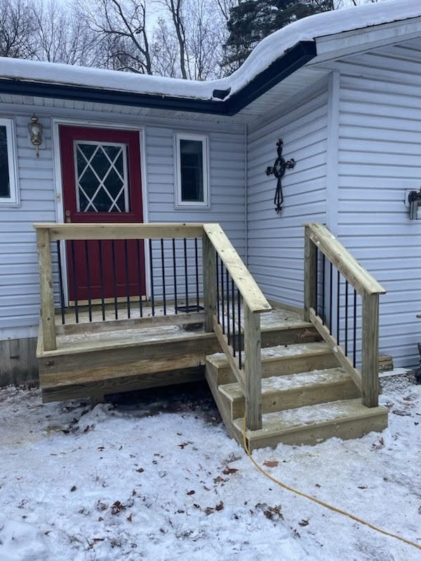 Front Porch Transformation with Black Metal Balusters — thumbnail 4