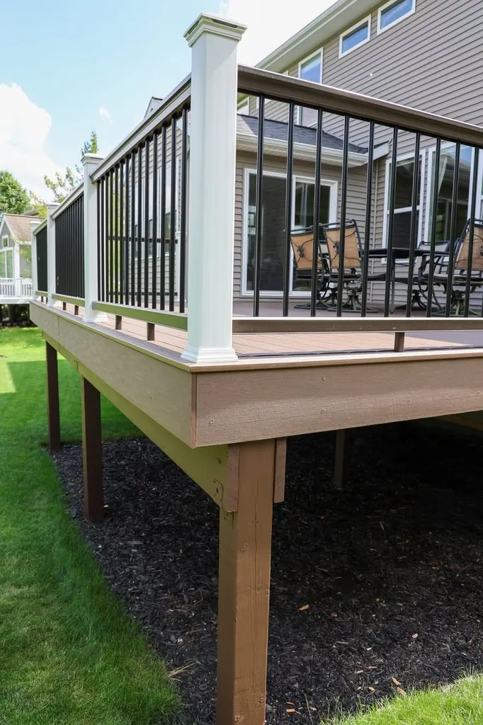TimberTech Dark Cocoa Deck with Integrated Cap Lights — thumbnail 3