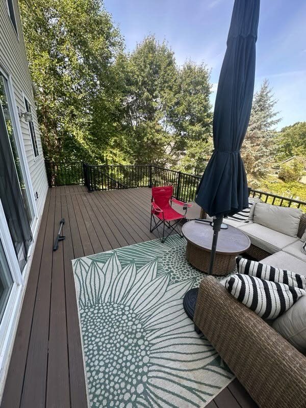 TimberTech PVC Deck with Switchback Staircase — photo 1