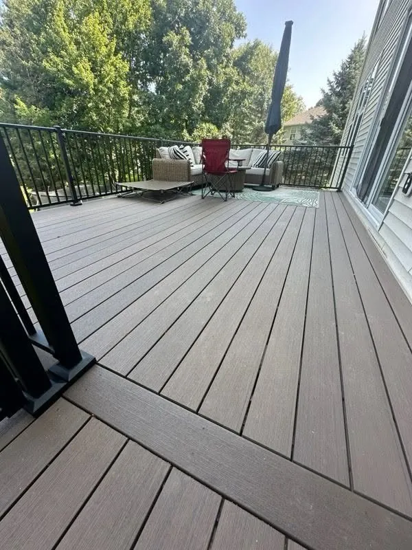 TimberTech PVC Deck with Switchback Staircase — thumbnail 3