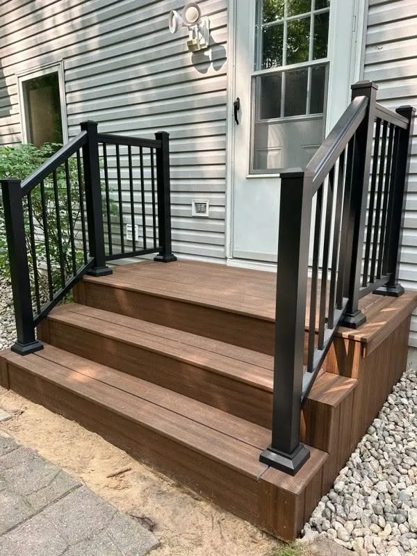 Trex Cinnamon Cove Deck with TimberTech Handrail