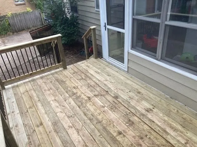 Southern Yellow Pine Deck with Powder-Coated Steel Balusters