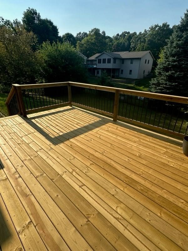 Southern Yellow Pine Deck with Walkout Stairs — thumbnail 2