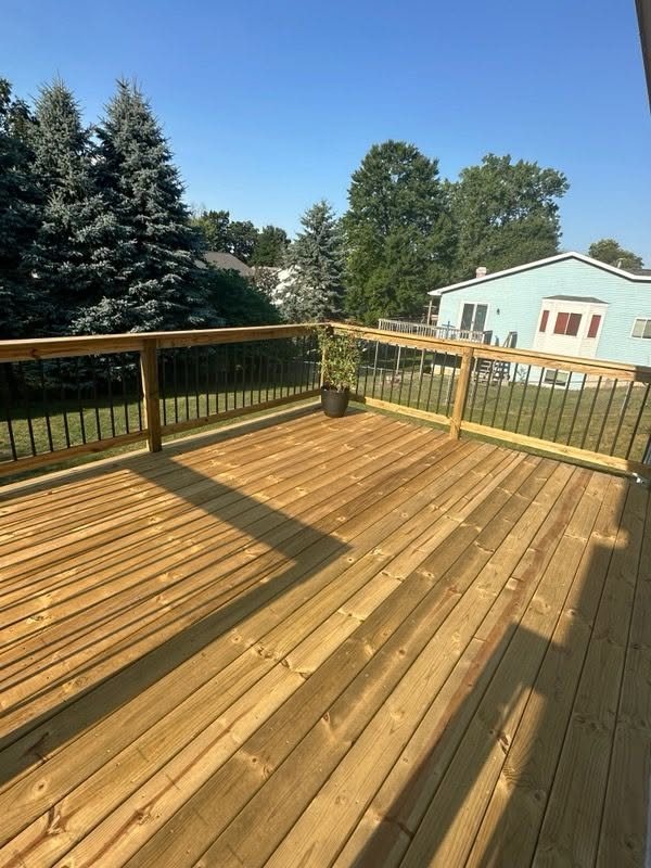 Southern Yellow Pine Deck with Walkout Stairs — thumbnail 4