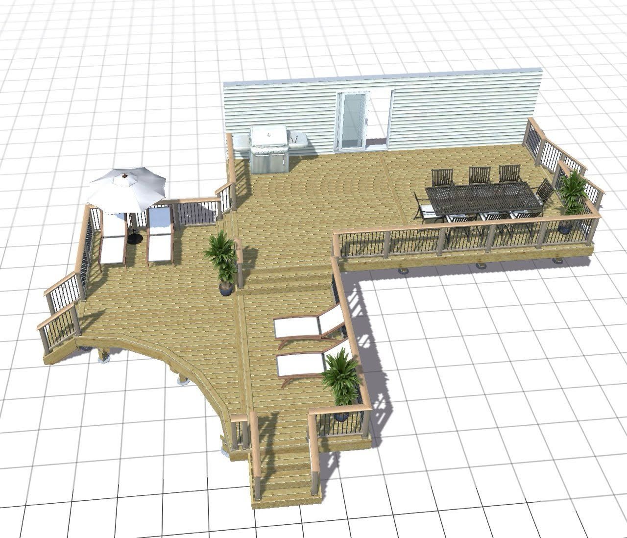 Custom Pool Deck with Black Steel Balusters — thumbnail 2