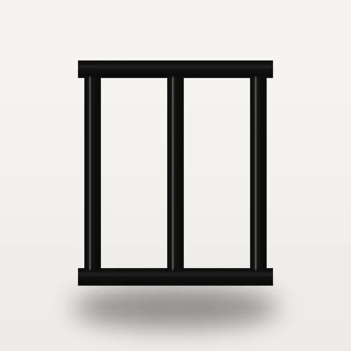 Westbury railing Black Fine Texture finish